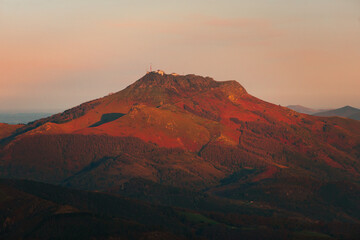 Look at Larrun mountain at the Basque Country