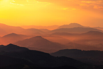 Hilly background  from the Basque Country.