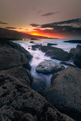 View from the coast of Jaizkibel mountain in Hondarribia, Basque Country.