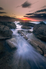 View from the coast of Jaizkibel mountain in Hondarribia, Basque Country.