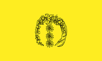 Obraz premium flower letter design