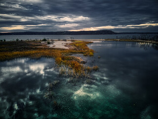Sky Reflections Over Marsh