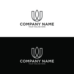 W Logo.W Letter Design Vector Illustration Modern Monogram Icon.