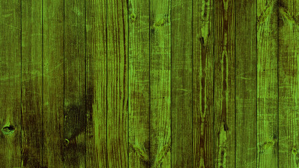 Fototapeta na wymiar Top view of green background wooden planks board texture.