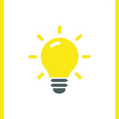 Light bulb icon. Concept of idea. Vector illustration.