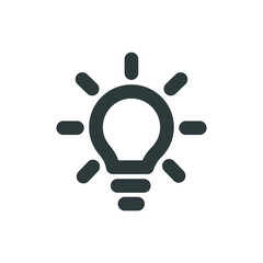 Light bulb icon. Concept of idea. Vector illustration.