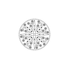 Flower Mandala. Vintage decorative elements. vector illustration.