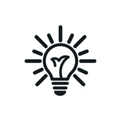Light bulb icon. Concept of idea. Vector illustration.