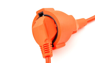 Extension electric cable with plug