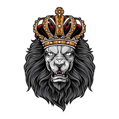 lion king vector logo illustration