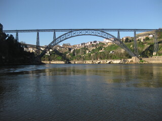 Portugal Porto bridge over the river