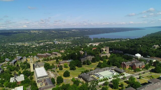 Aerial view of Cornell University