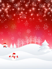 クリスマス　雪　冬　背景