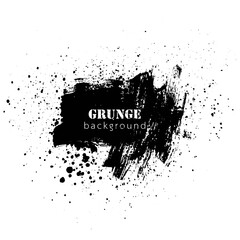 Vector black paint,ink brush stroke artistic design elements frame for text boxes.