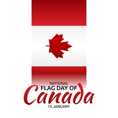 Obraz na płótnie Canvas National Flag Day of Canada Vector Illustration. Suitable for greeting card poster and banner