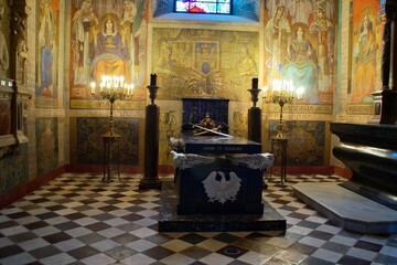 the royal chapel in the Plock cathedral where Polish rulers are buried