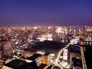 東京都　旧築地市場跡と環状2号線