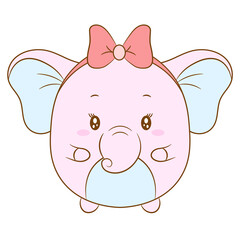 cute drawing elephant animal sticker
