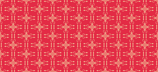 Decorative red background pattern. Seamless wallpaper texture