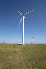 Windmills for generating electricity on the grasslands of Zhangbei County, China