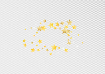 Obraz premium Golden Elegant Stars Vector Transparent 