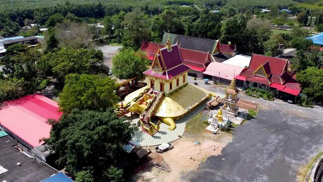 Wat Bueng Ta Ta Viharn Phaya Tao Golden Religious sites Buddhist beliefs in Rayong Thailand