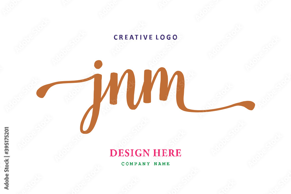 Wall mural JNM lettering logo is simple, easy to understand and authoritative