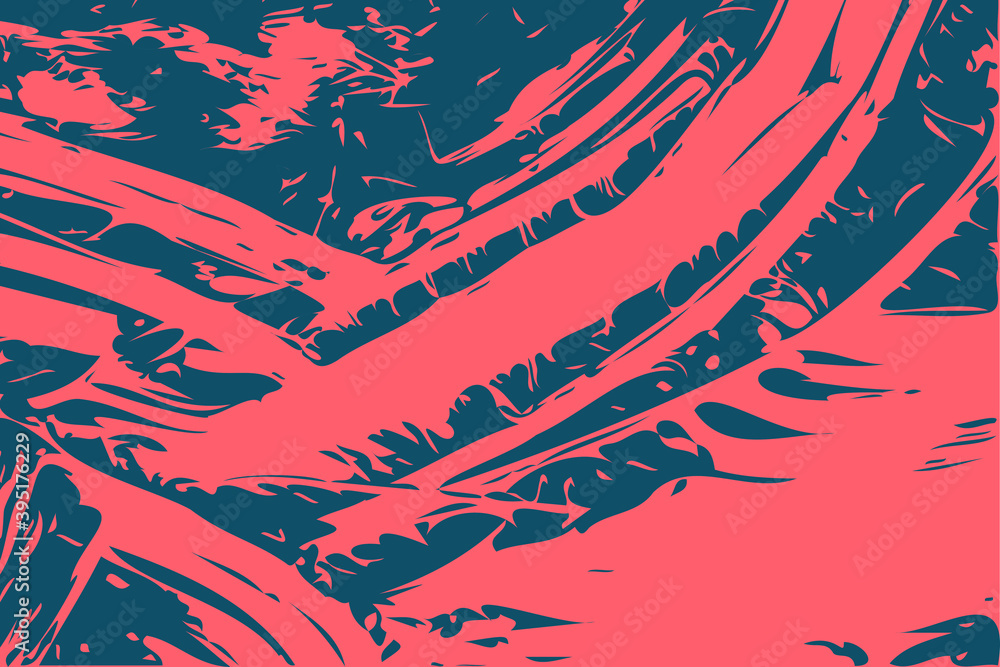 Poster colorful paint brush strokes. pattern with spots and blobs of paint or ink. vector hand drawn textur