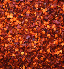 hot chili pepper top view