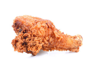 Fried chicken isolated white background