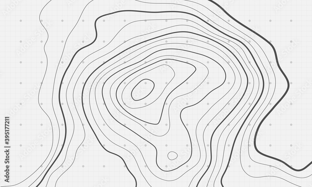 Poster the stylized height of the topographic contour in lines and contours. marine watershed. the concept 