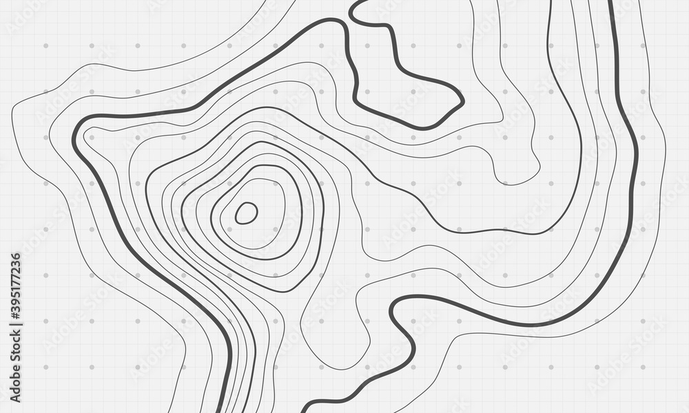 Poster the stylized height of the topographic contour in lines and contours. marine watershed. the concept 