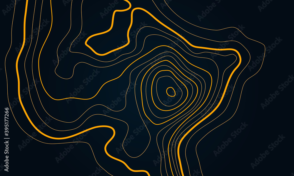 Aufkleber the stylized height of the topographic contour in lines and contours. marine watershed. the concept 