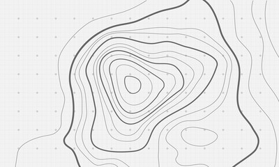 The stylized height of the topographic contour in lines and contours. Marine watershed. The concept of a conditional geography scheme and the water path. Vector illustration. - obrazy, fototapety, plakaty