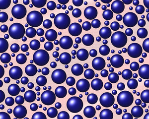 Blue circular bubbles, texture, abstract background with bubbles