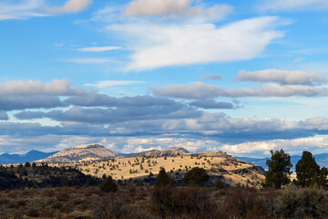 Late afternoon landscape at Lava Beds National Monument near Tulelake, California, USA