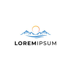 Mountain sunrise design