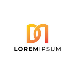 Letter D and M logo design
