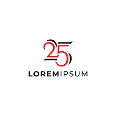Letter 25 logo design