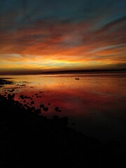 sunset on the beach