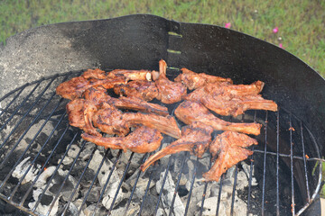 Lamb ribs BBQ at Home 