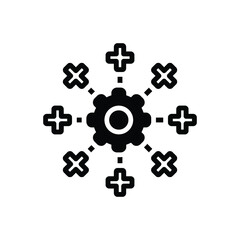 Black solid icon for system