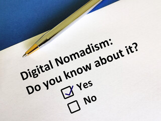 Obraz premium Questionnaire