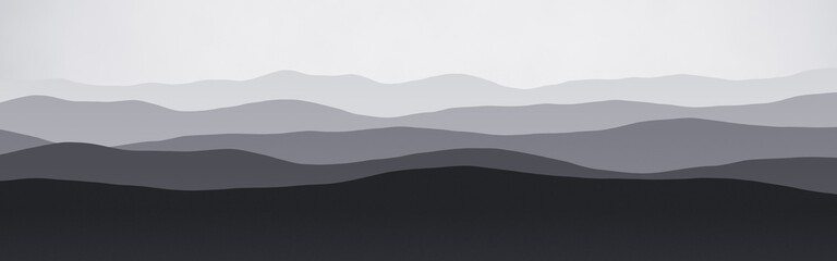 cute wide of mountains slopes in the haze digital graphic texture illustration
