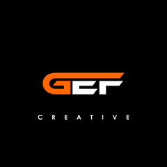 GEF Letter Initial Logo Design Template Vector Illustration