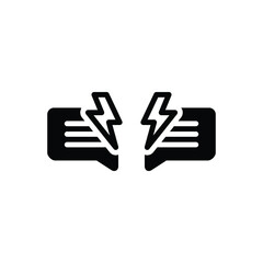 Black solid icon for dispute