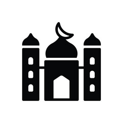 Black solid icon for islamic