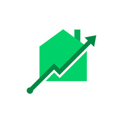 Illustration Vector Graphic of Moving House Graph Logo