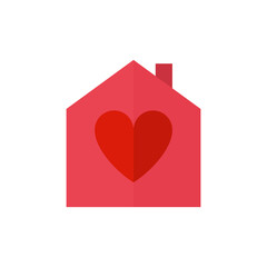 Illustration Vector Graphic of Love House Logo
