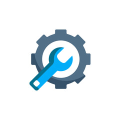 wrench and gear icon vector illustration design